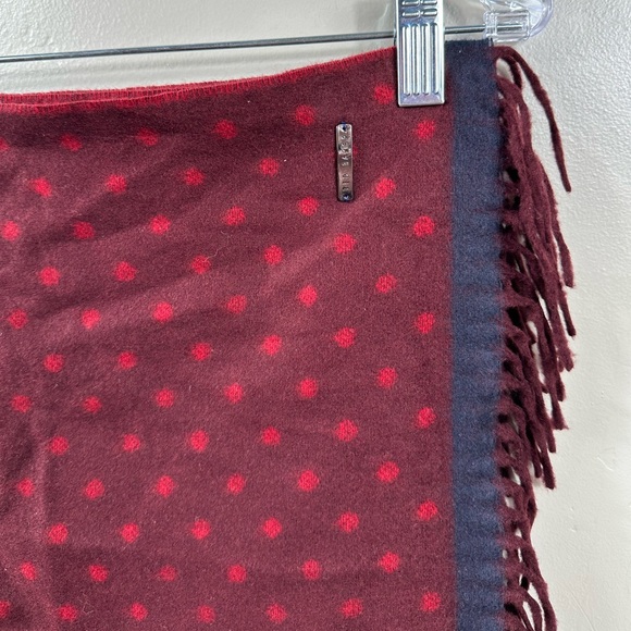 NWT Ted Baker Men's Earlham Spotted Scarf Dark Red One Size - Picture 3 of 4